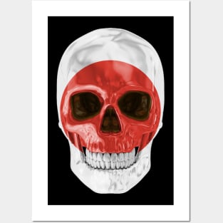 Japan Flag Skull - Gift for Japanese With Roots From Japan Posters and Art